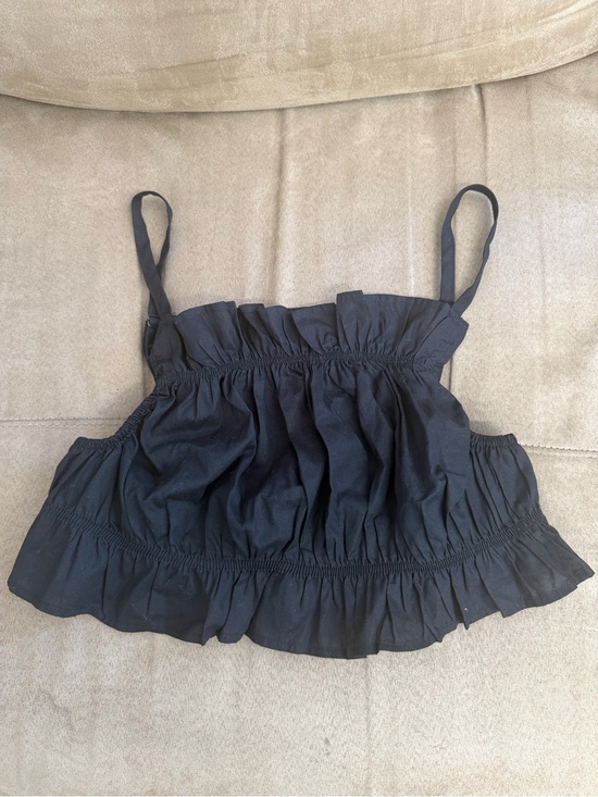 H&M Tops - H&M Black Ruffle Smocked Camisole Top